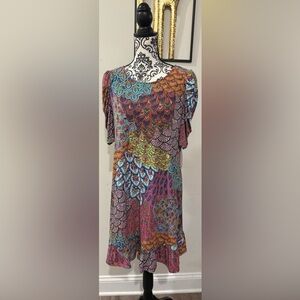 MSK Multicolor Paisley-Style Mini Dress